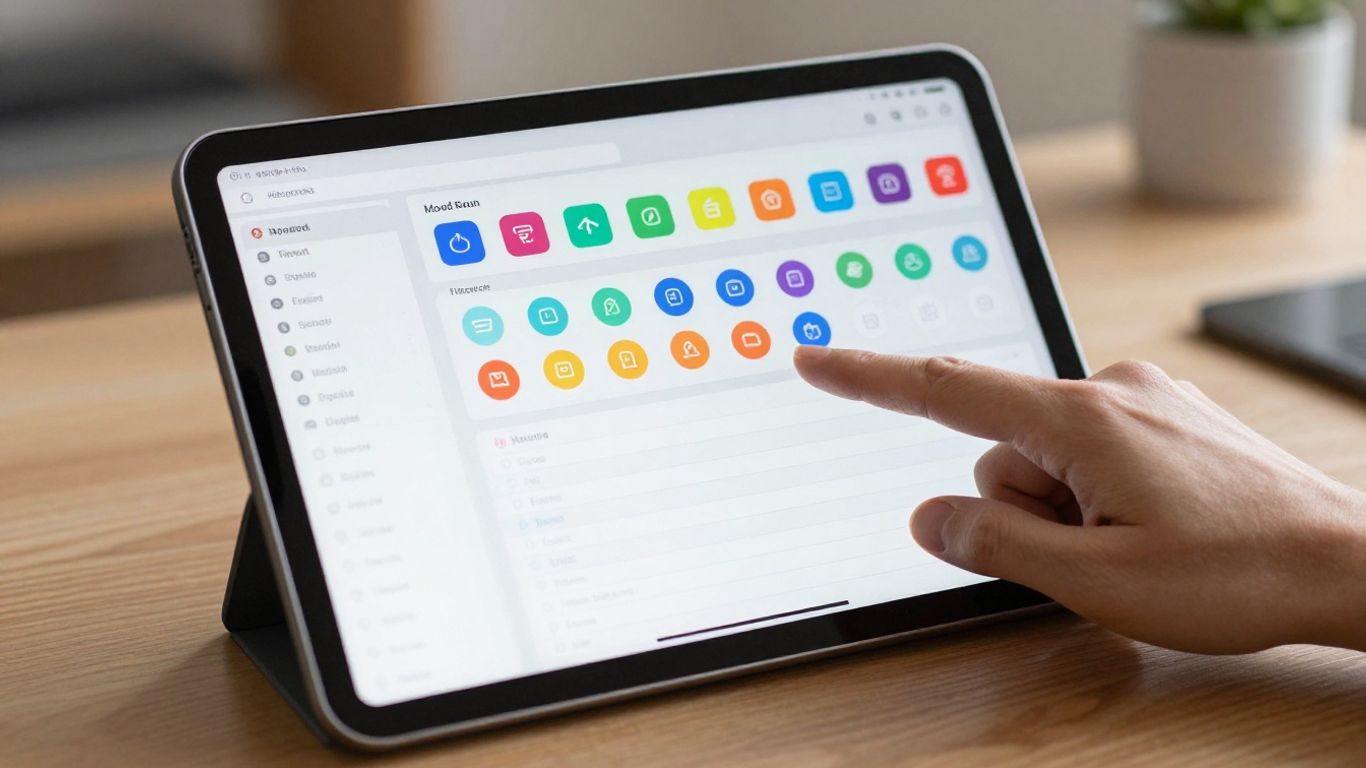 Dashboard view of a digital mood logging app