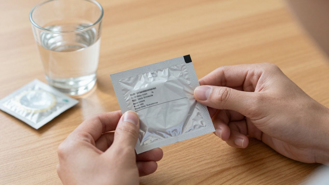 Hands checking a sealed lubricant sample label