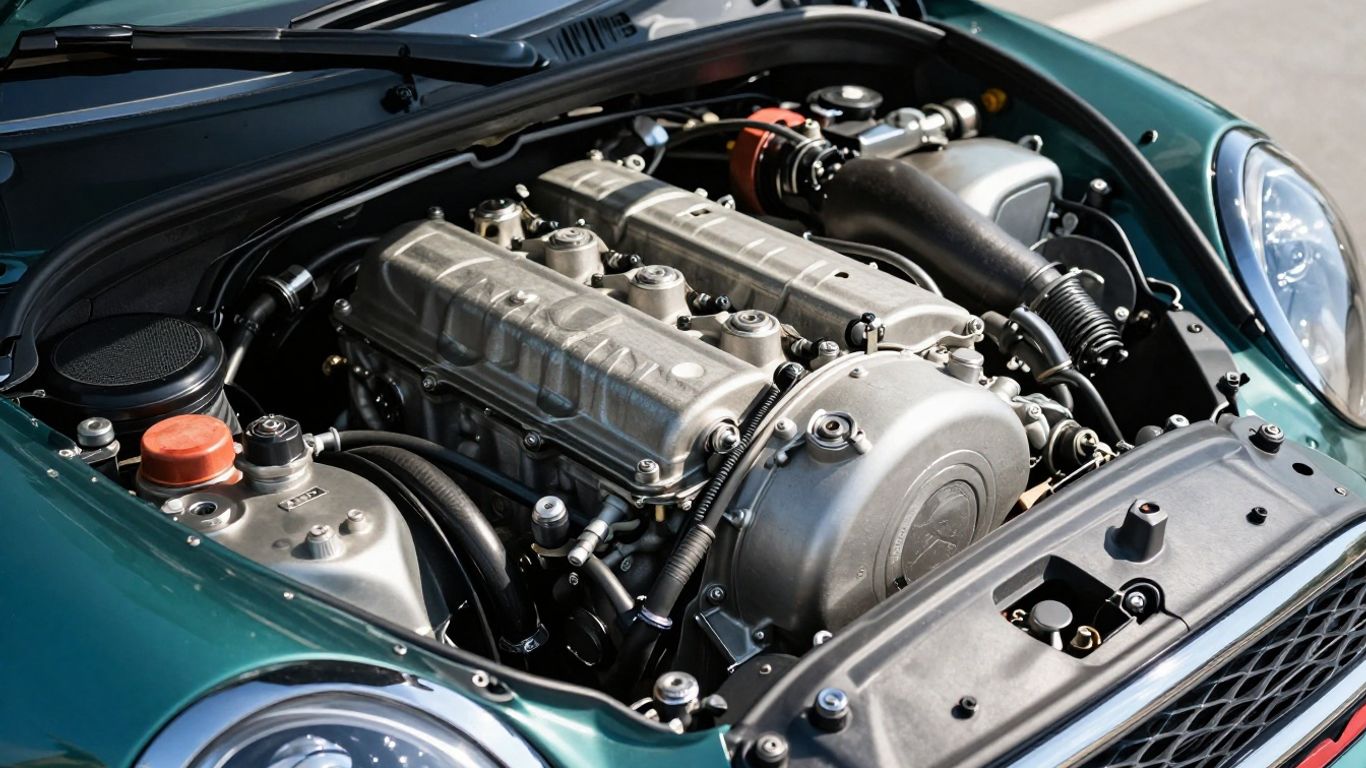 Mini Cooper R56 turbo engine close-up