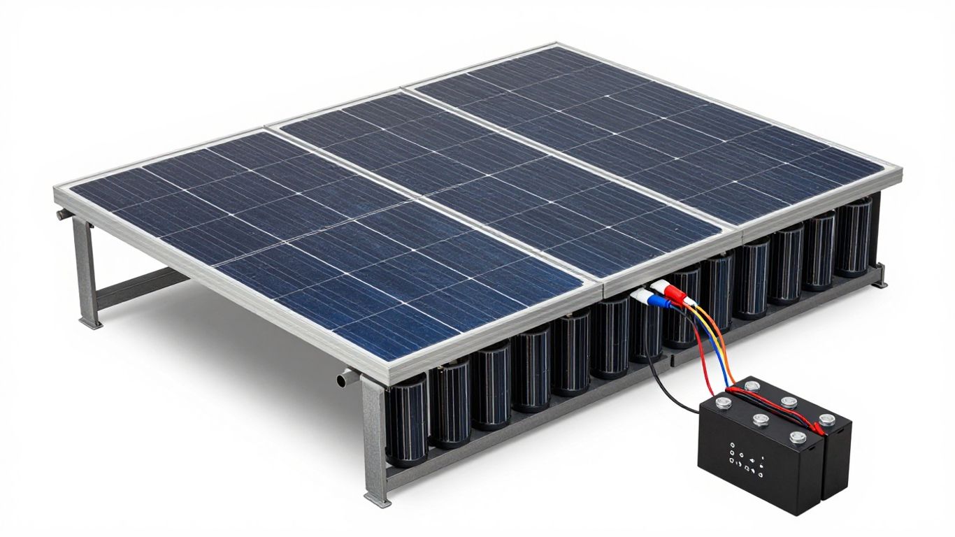 Panneau solaire avec batterie et câblage