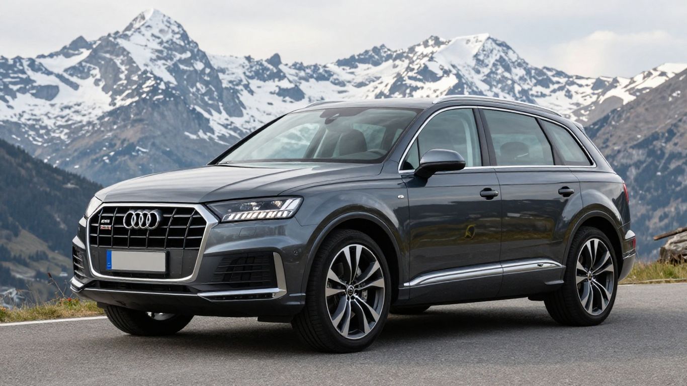 Audi Q7 auf Schweizer Bergstraße