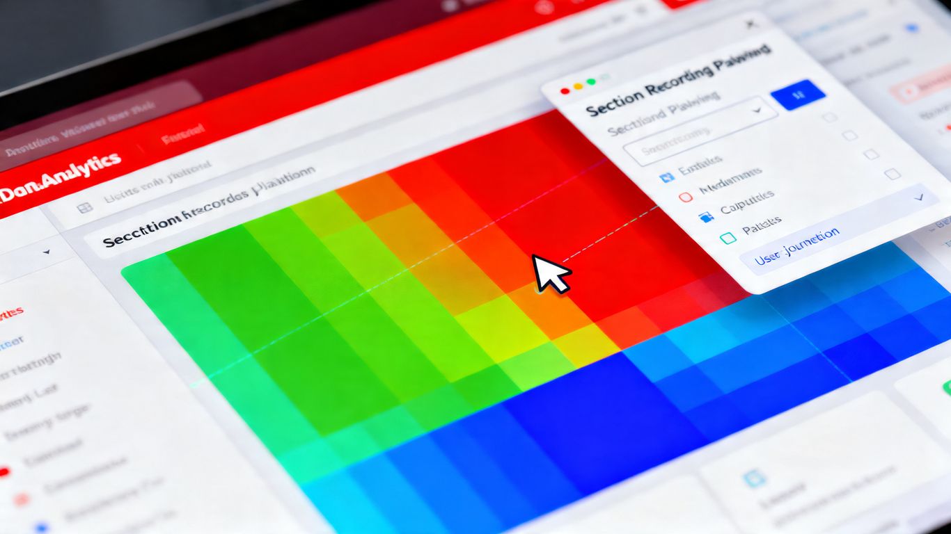 Heatmap and session recording of user behavior