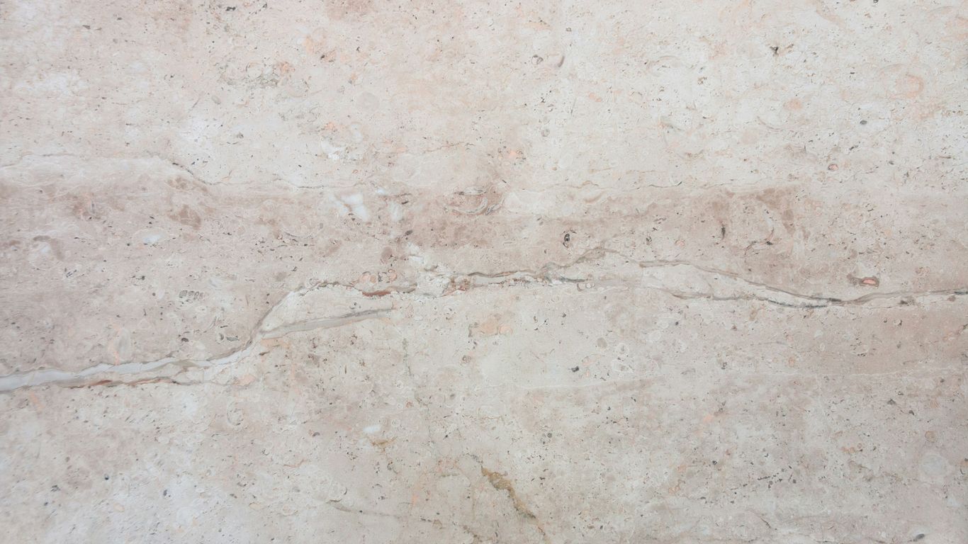 Close view of marble and travertine surfaces