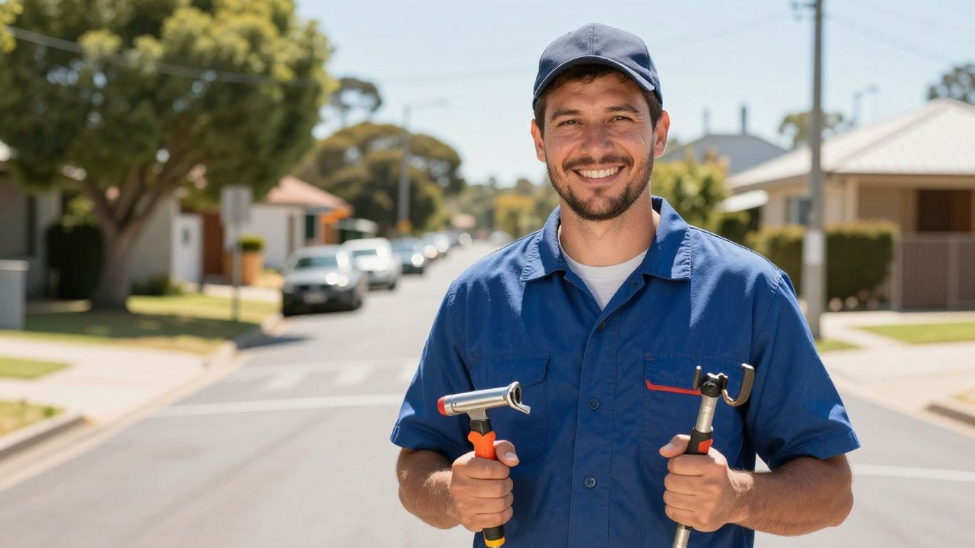 Australian tradie setting up Google Business Profile.