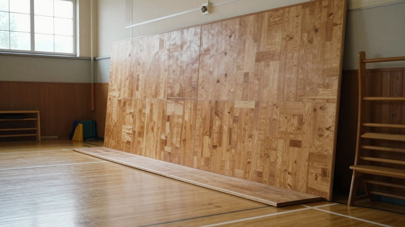 Raised timber boards and damp sports hall