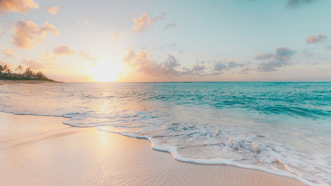 A peaceful view of the island shore
