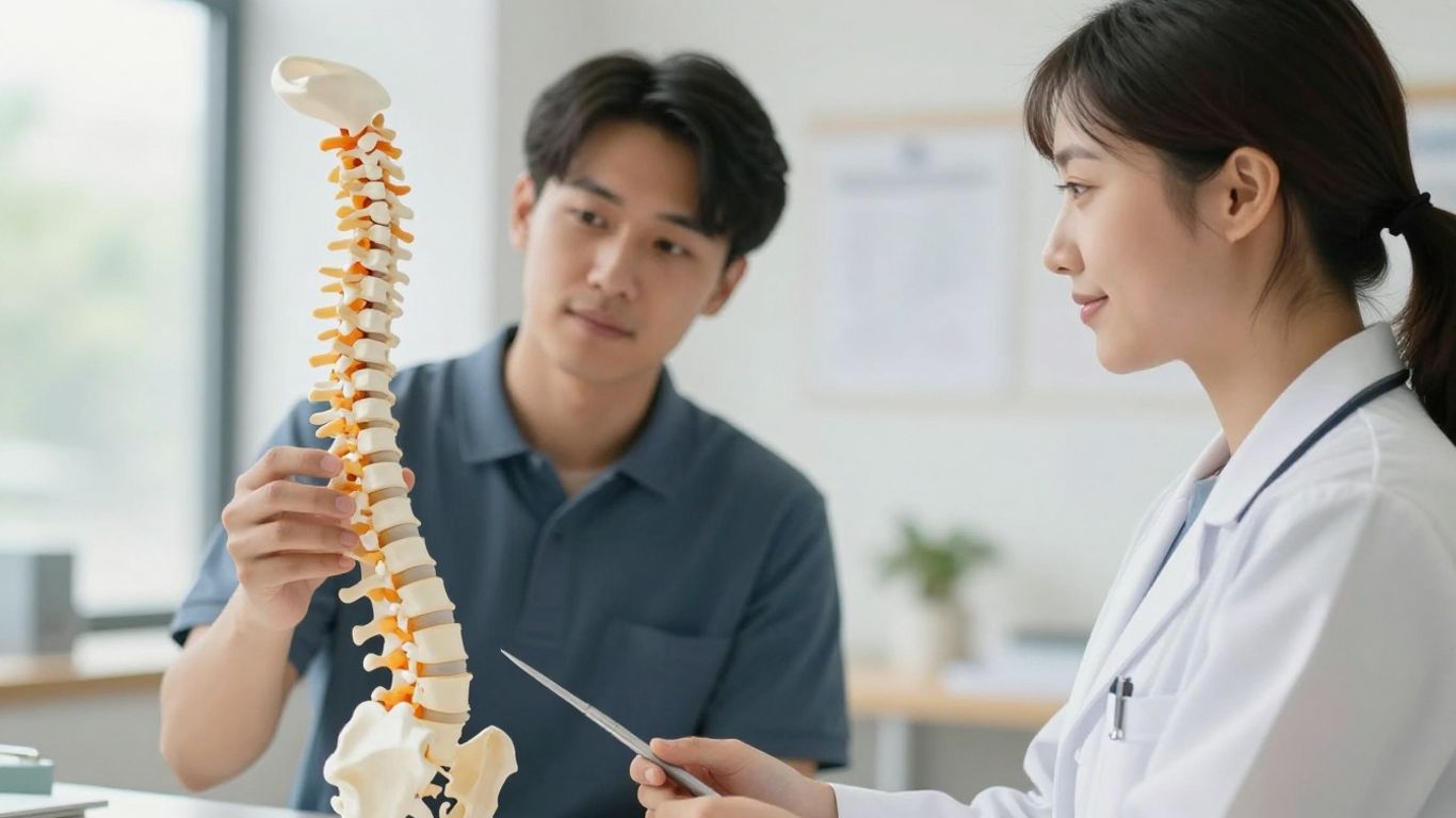 A patient reviewing their recovery plan