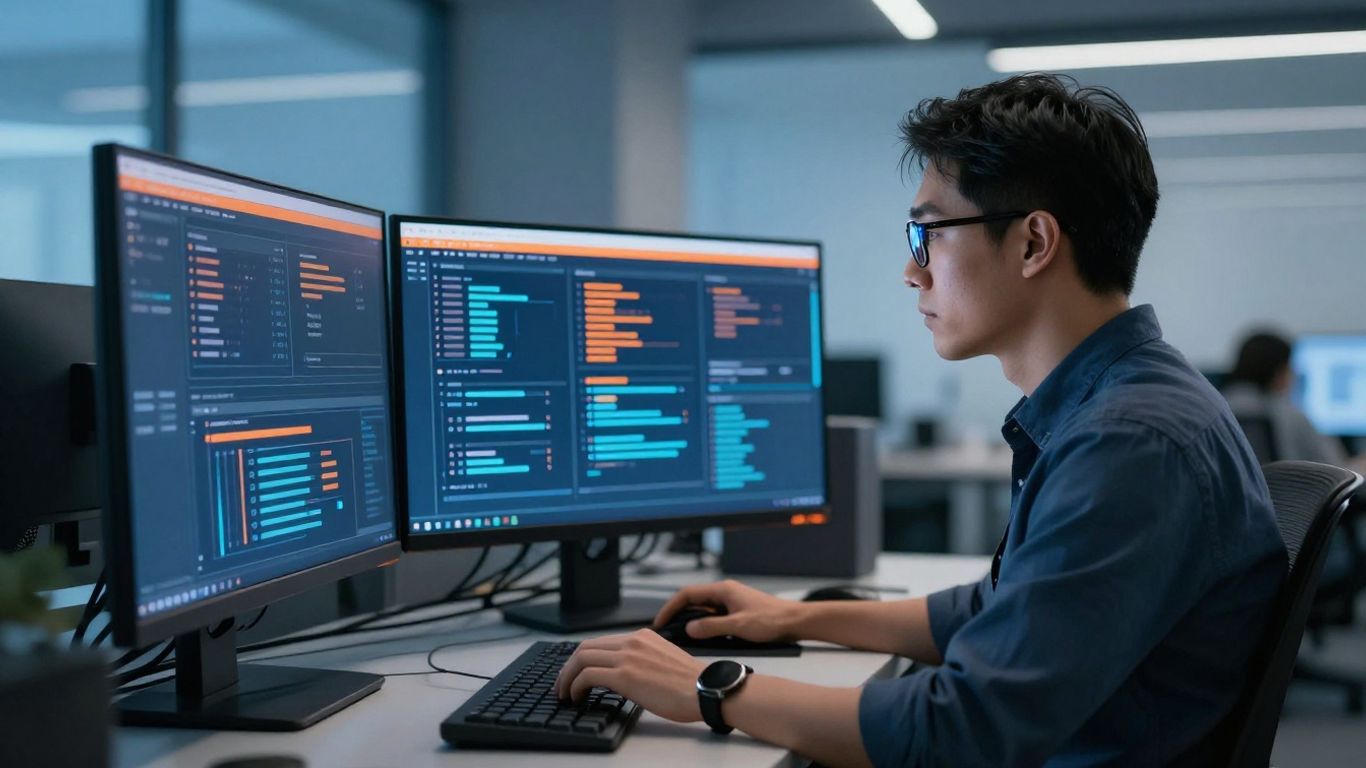 User navigating a clean professional interface