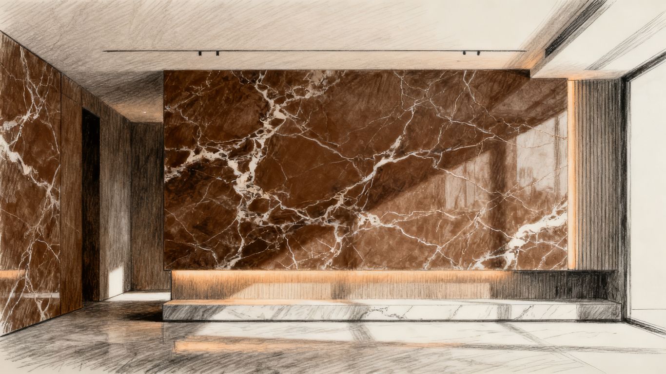 Sophisticated Emperador Dark marble in modern home design