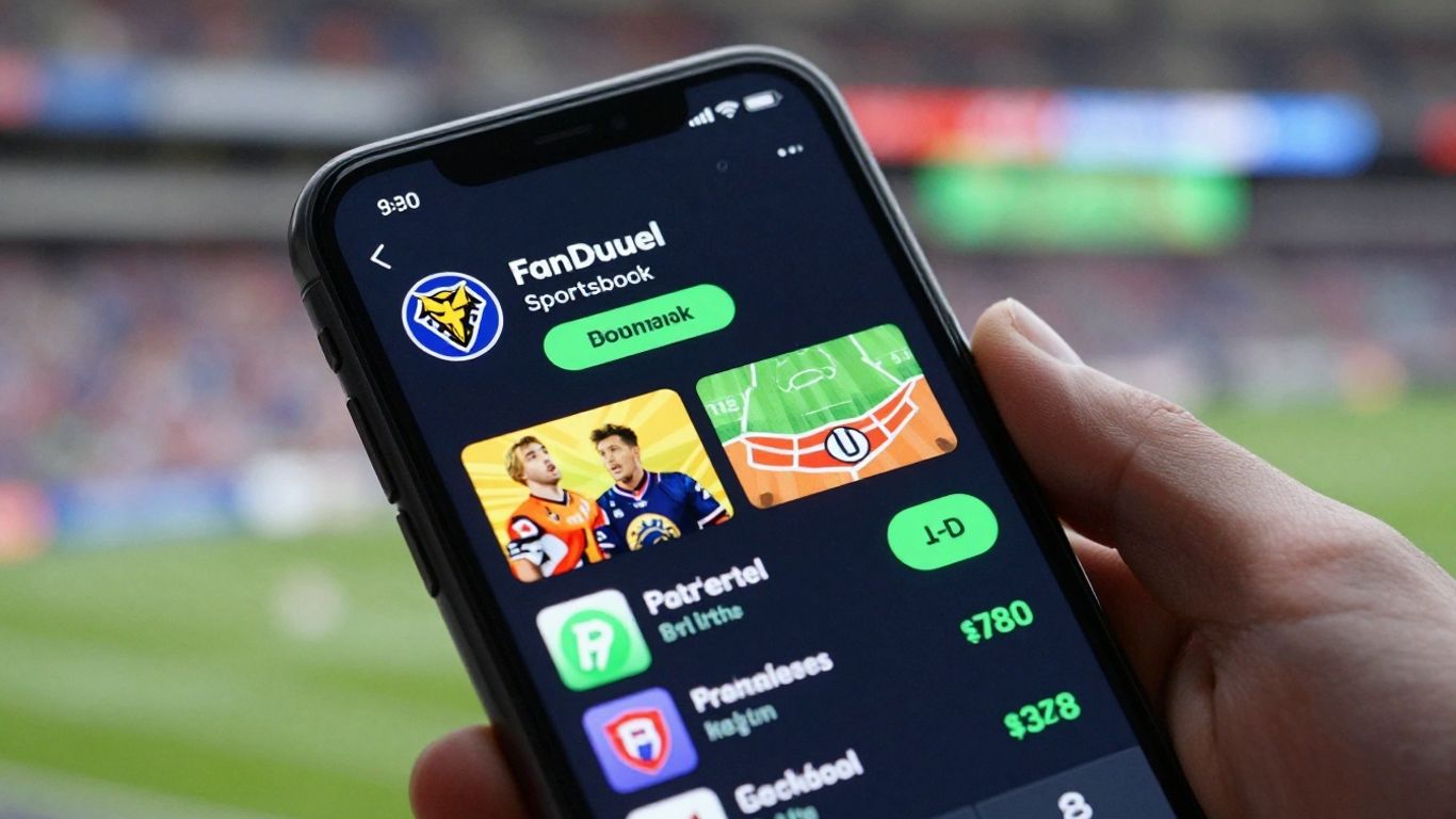 FanDuel Sportsbook app on a smartphone screen.