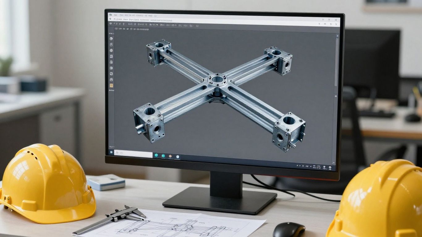 Engineer reviewing finite element joint model
