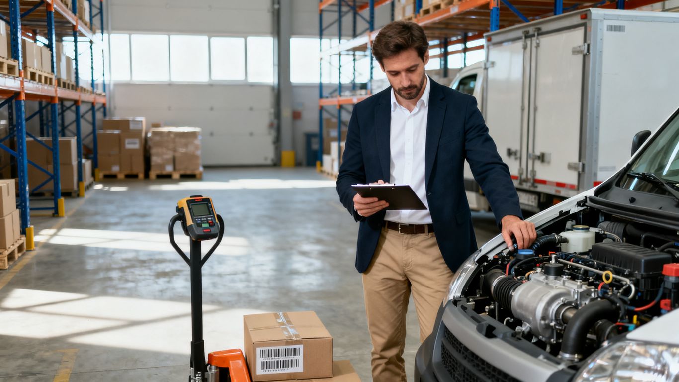 Financial professionals reviewing logistics expenses during the startup phase