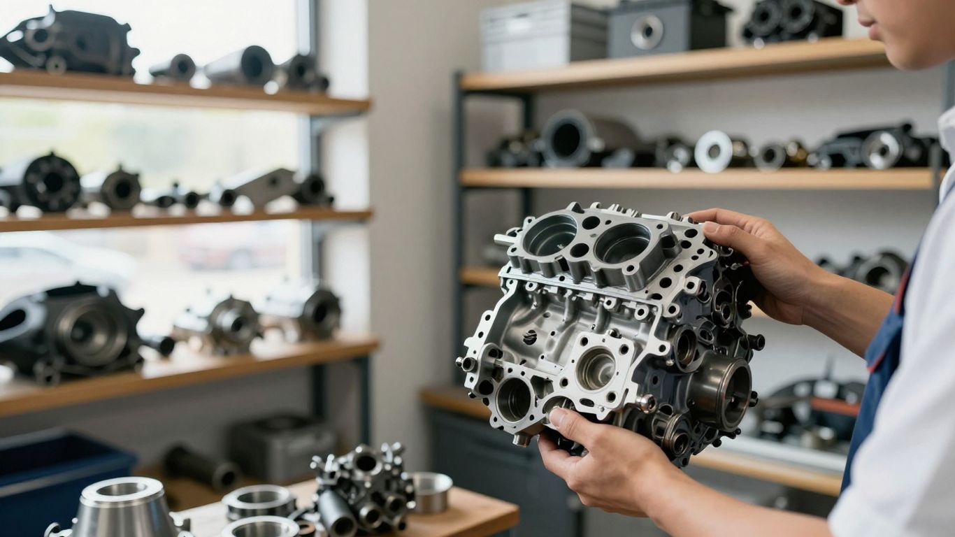 BMW car parts in a Hobart workshop