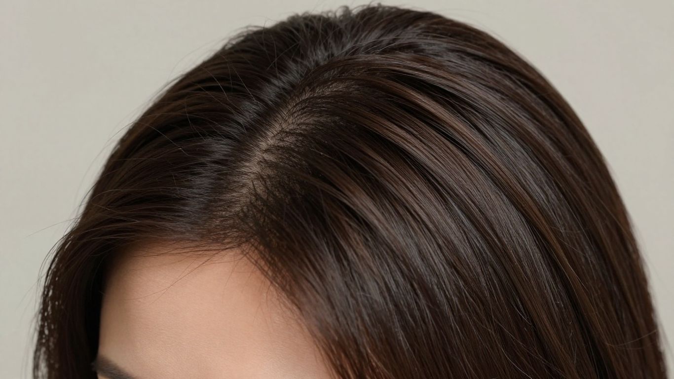 Woman's hair and scalp close-up