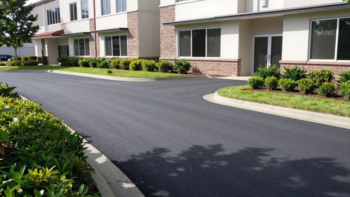 Commercial property driveway paving and maintenance