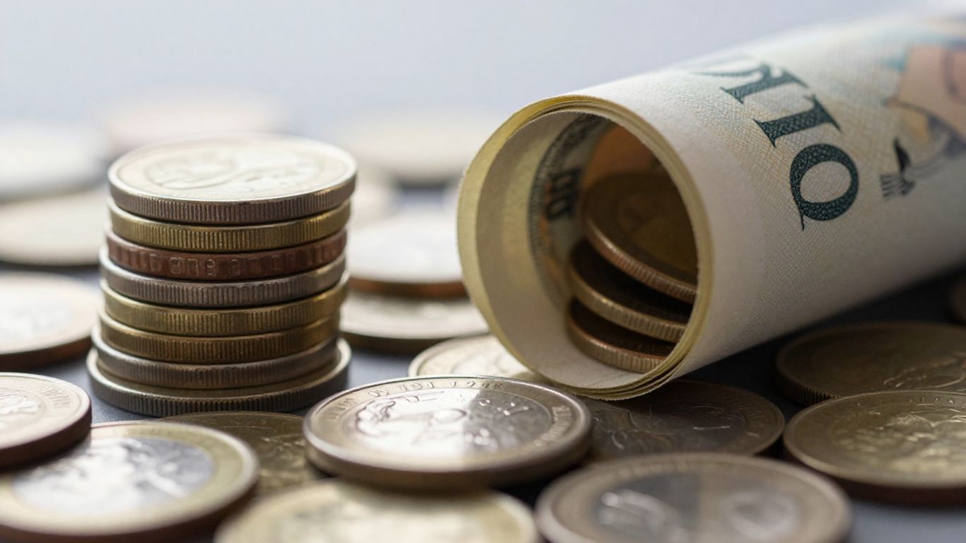 Coins and a bond certificate
