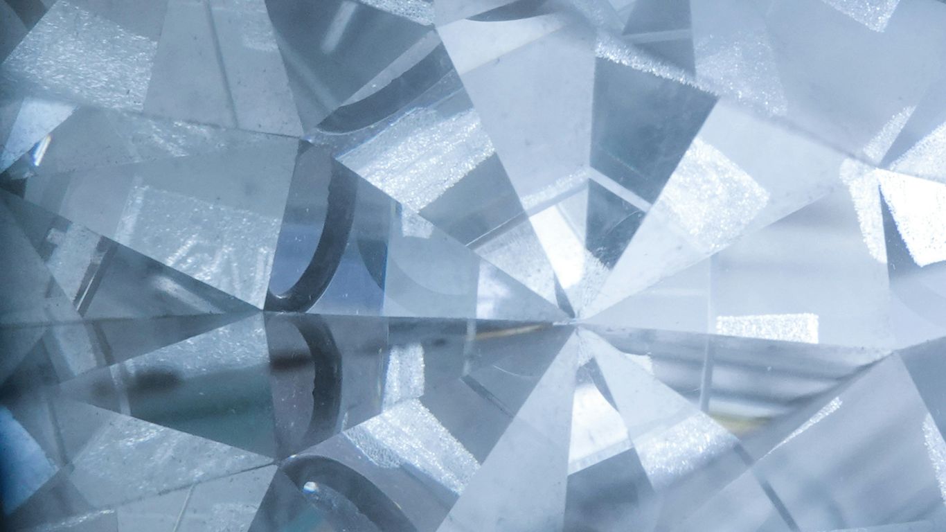 Close up of clear acrylic material