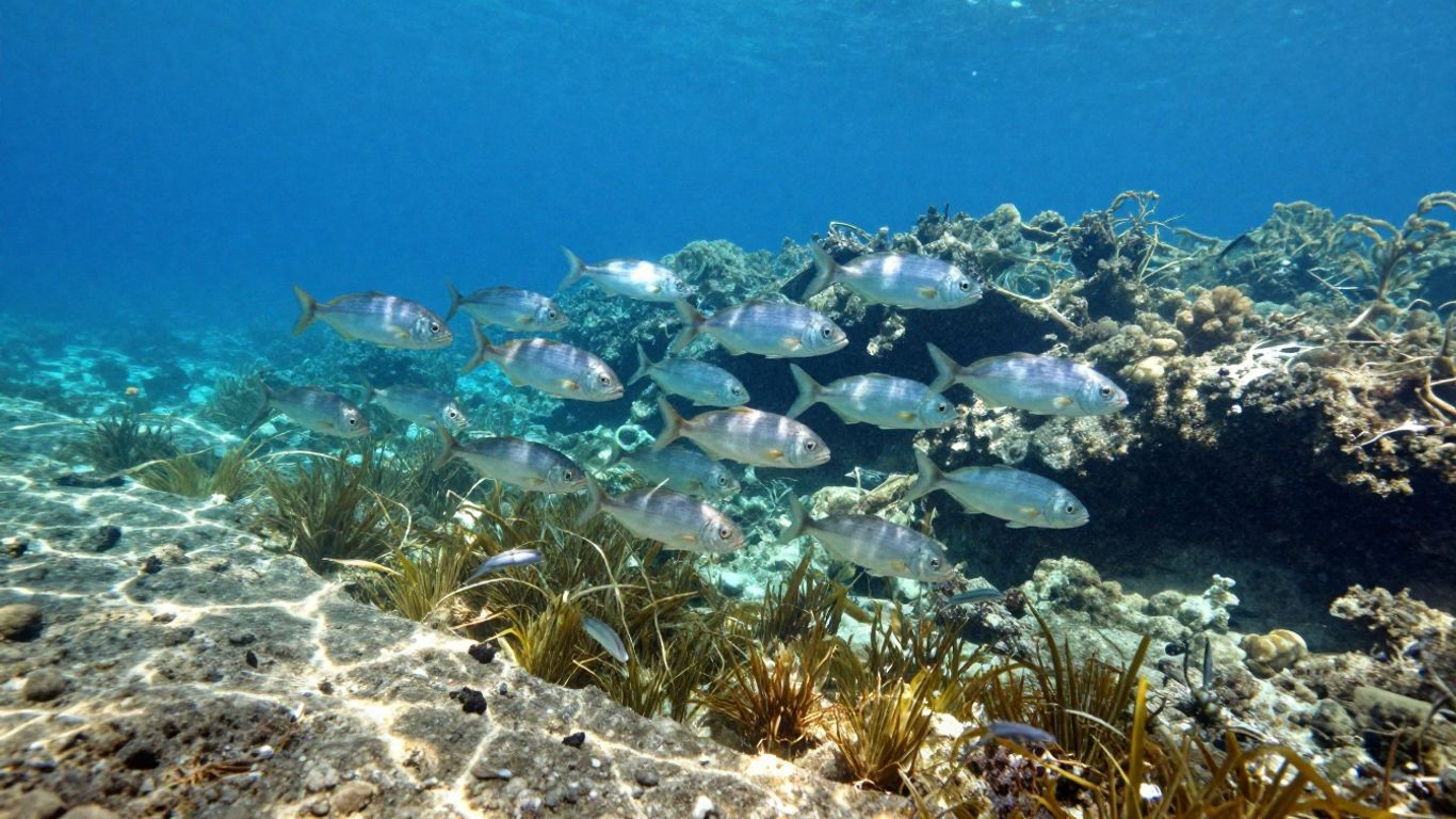 Colorful fish above a Corsican reef