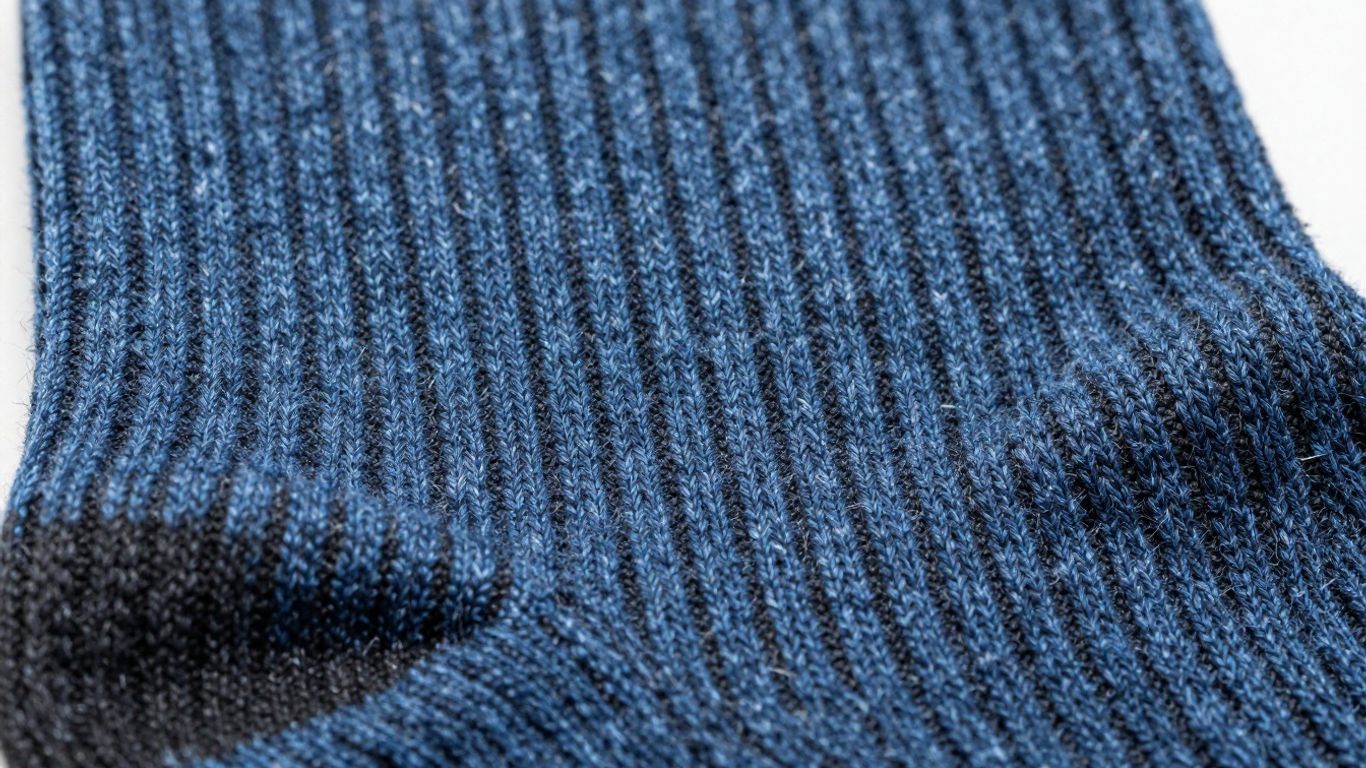 Detailansicht der strukturierten Socke