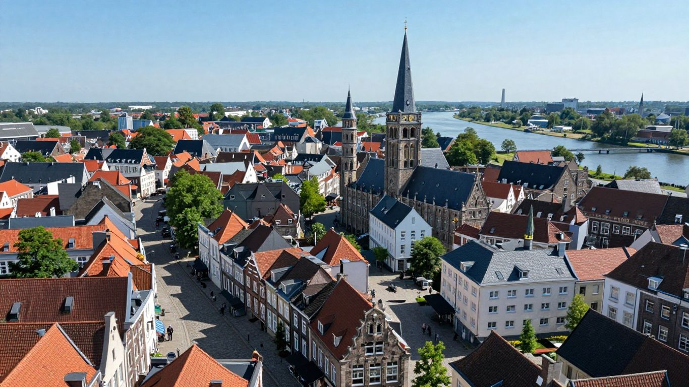 Maastrichtse binnenstad met Google Maps-navigatie