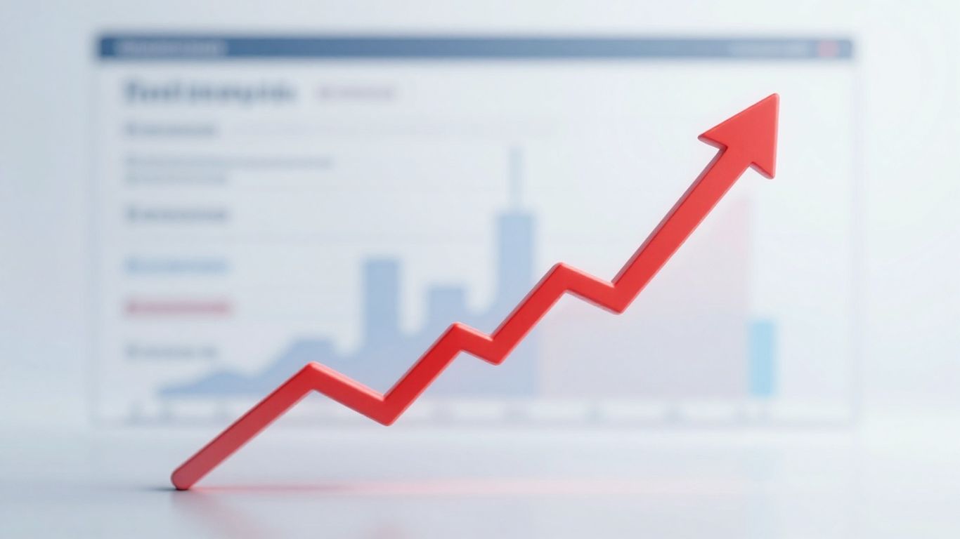 Abstract upward trend symbolizing website growth and success.