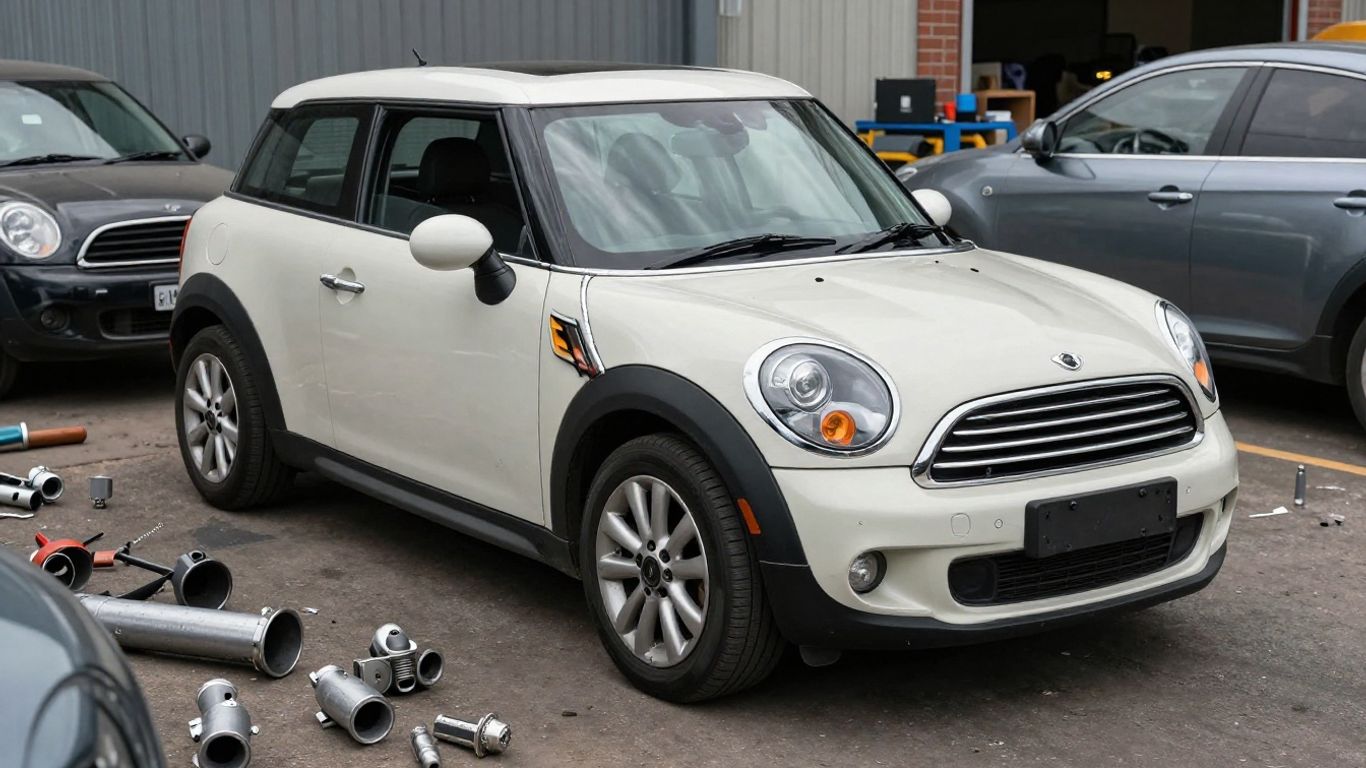 Mini Cooper Countryman parts at a Melbourne wrecking yard.