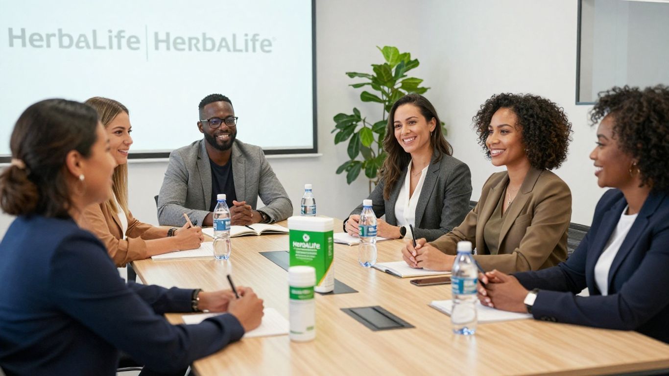 Herbalife distributors in a group training session