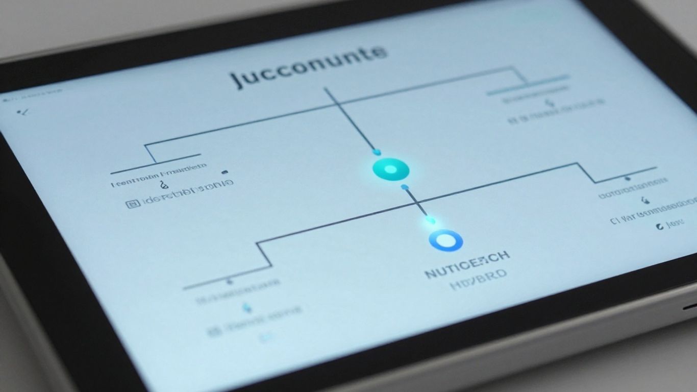 Digital flowchart with glowing decision points.
