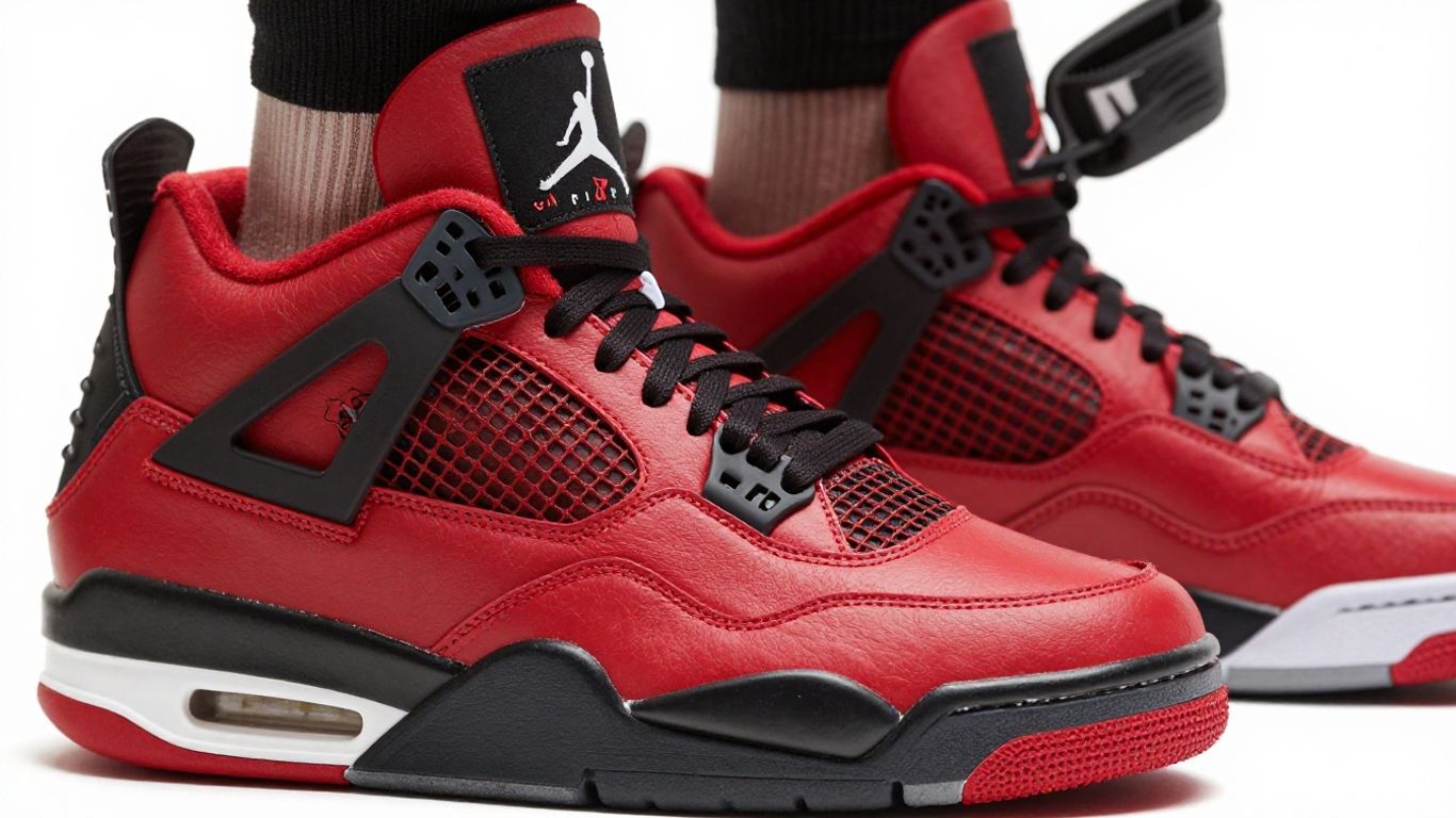 Noul Air Jordan 4 Red în detaliu.