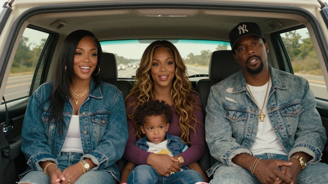 Cedric the Entertainer and family in SUV