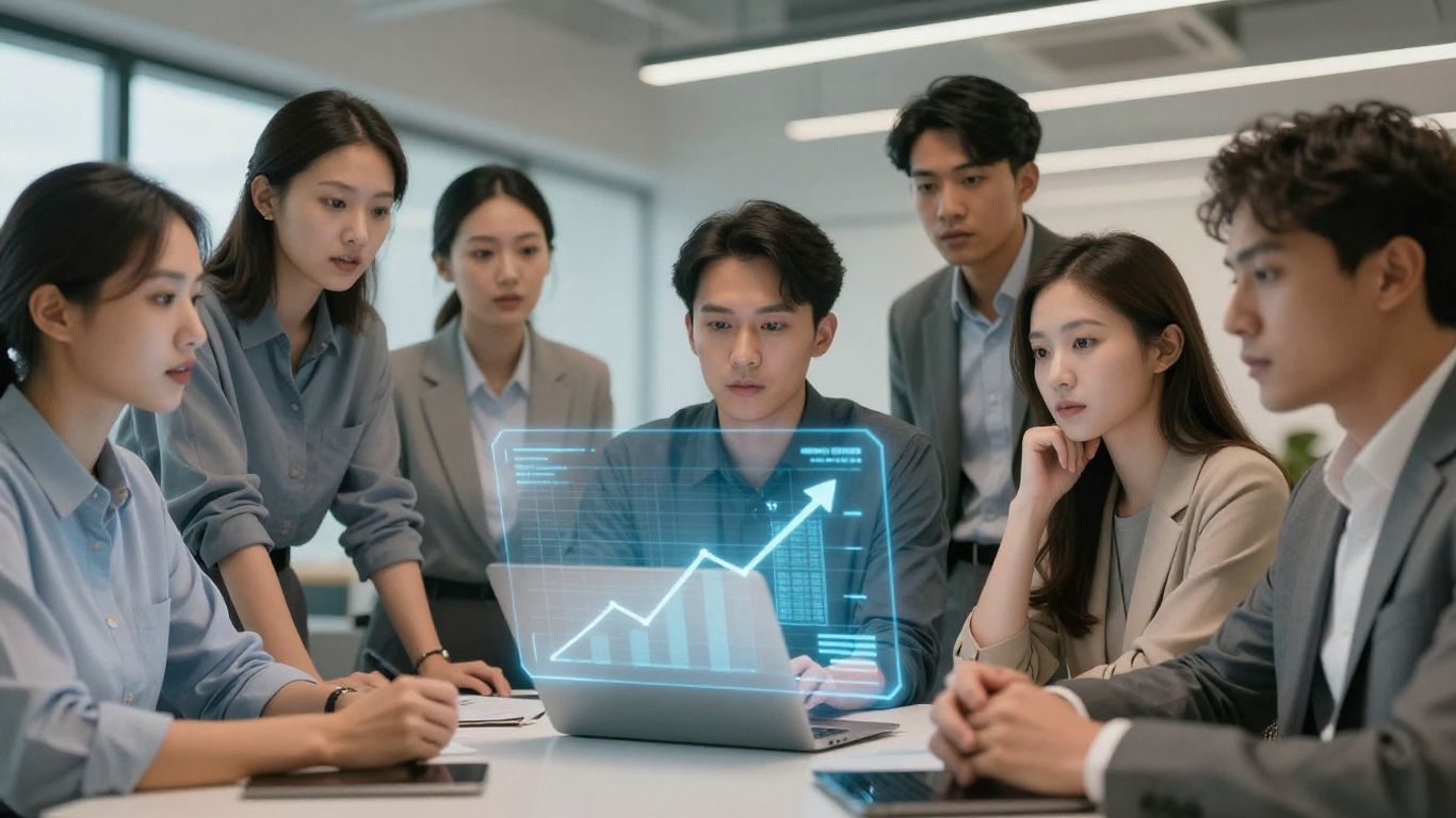 Professionals advancing careers with online upskilling.