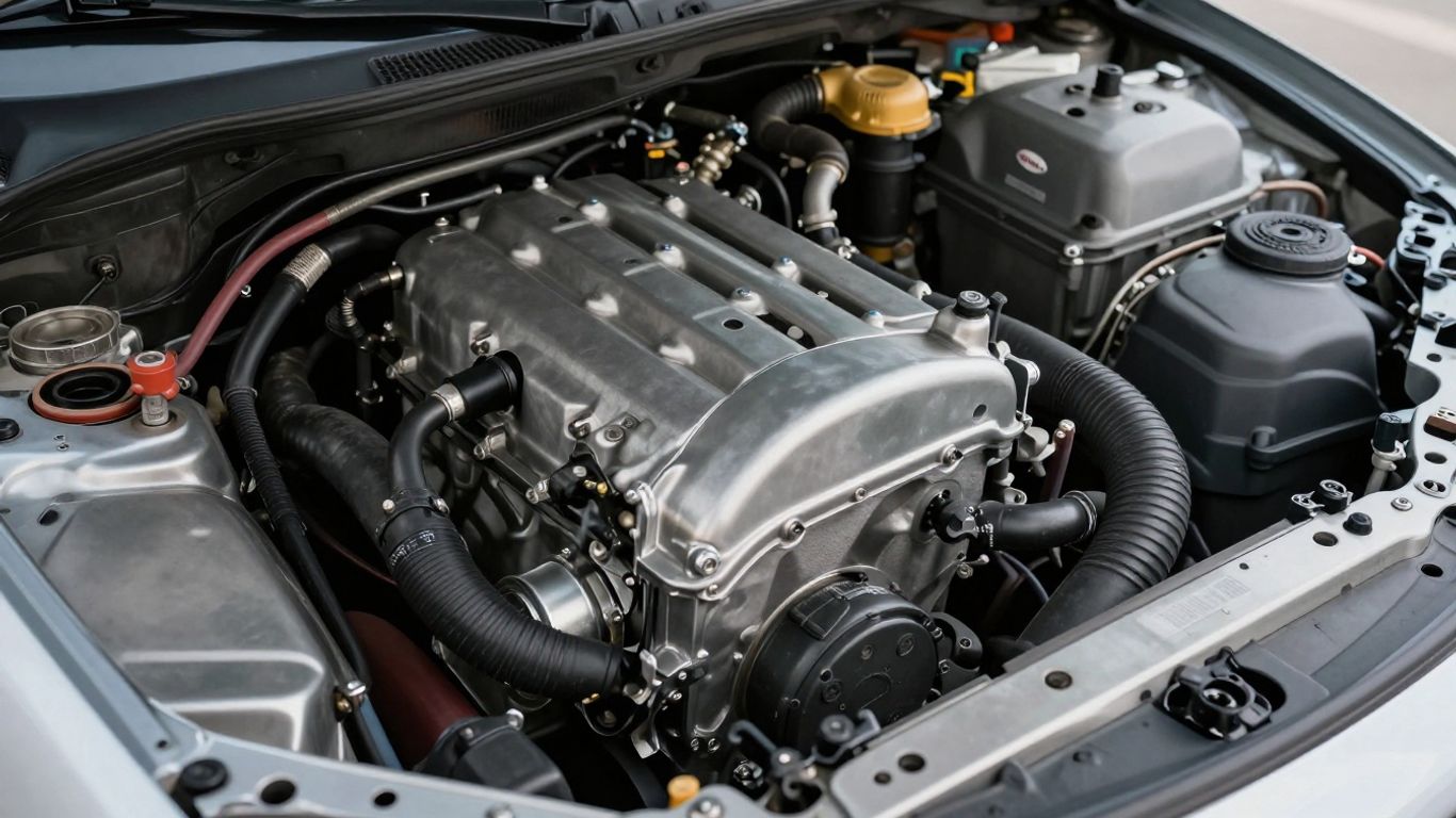 Mitsubishi Lancer engine bay for 2014-2017 models.