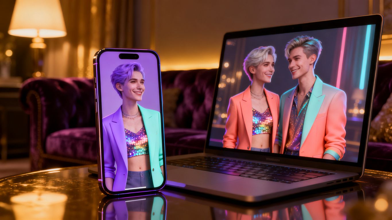 LGBTQ+ AI companion selection interface