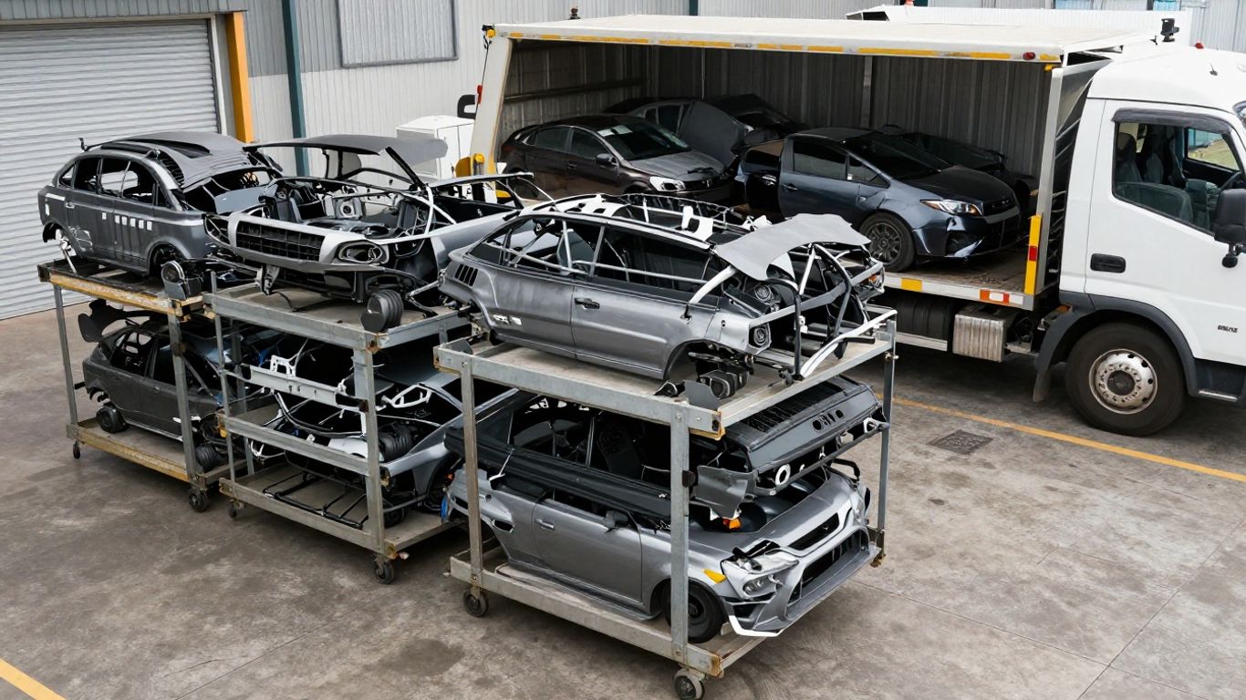 Car recycling facility in Newcastle, NSW
