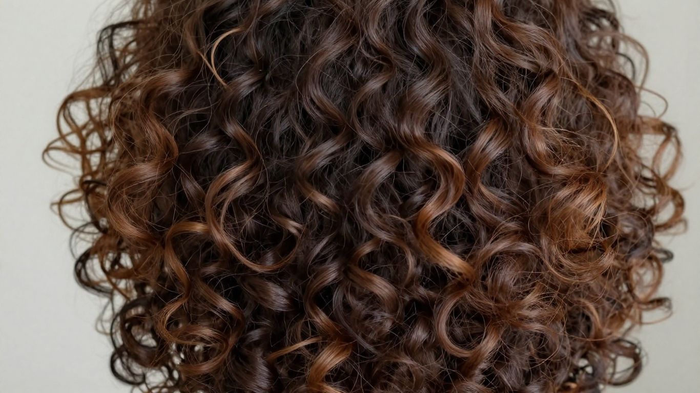 Woman with defined mixed curls