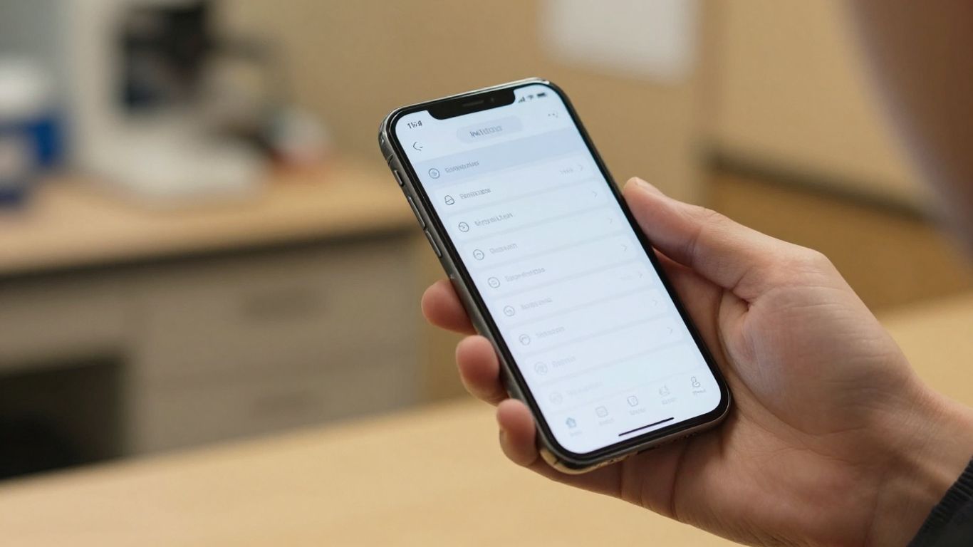 Una persona utilizando un teléfono para verificar registros