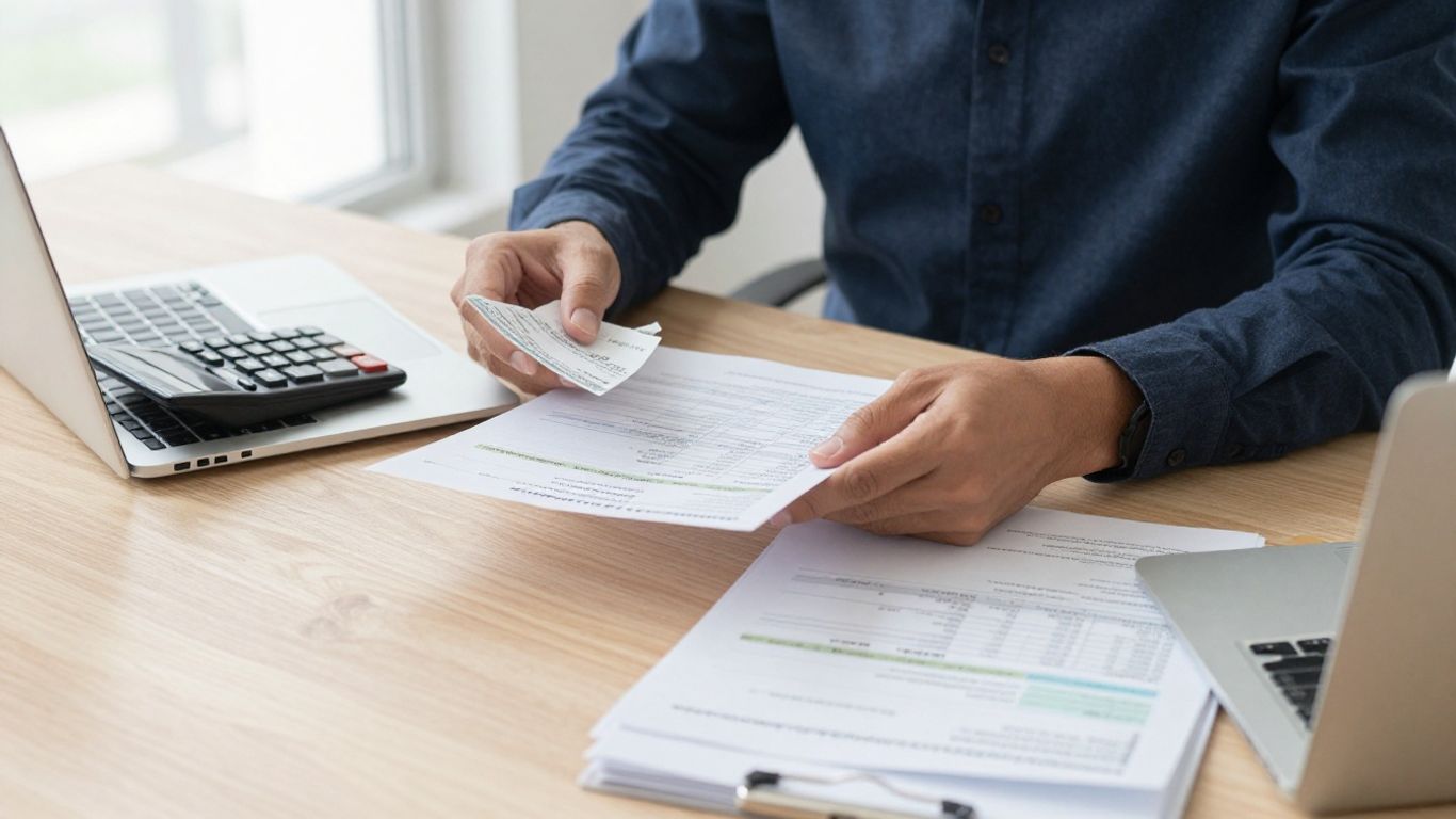 Professional reviewing BNC accounting documents