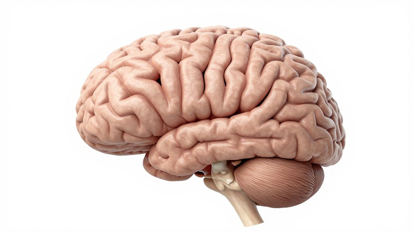 Anatomical view of a healthy human brain.