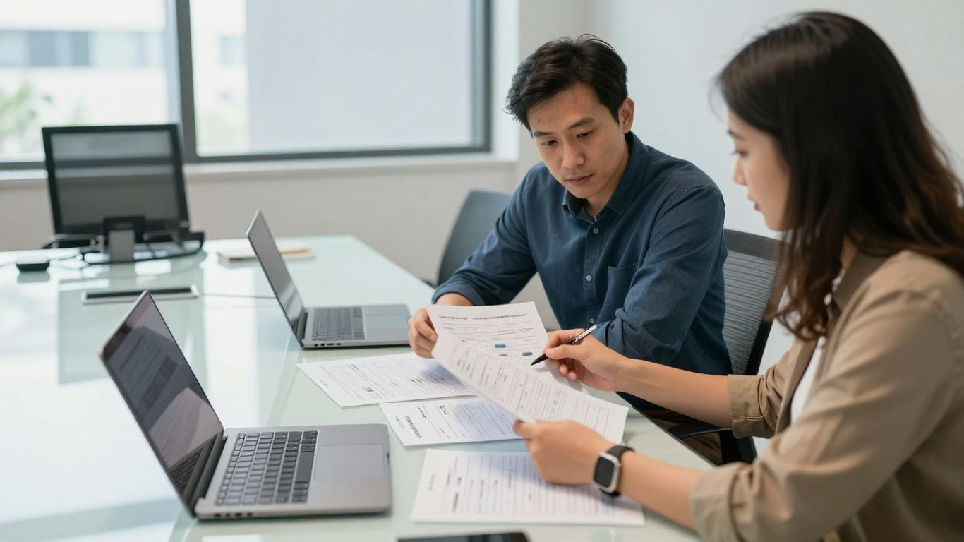 Founder reviewing a SaaS revenue plan