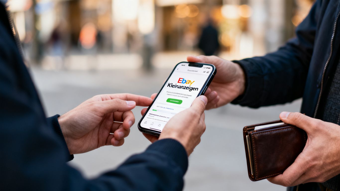 Ebay Kleinanzeigen sicher kaufen mit Smartphone und Geldbeutel