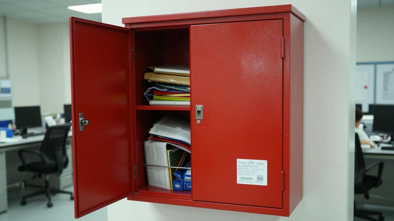 Fire cabinet for flammable materials submission