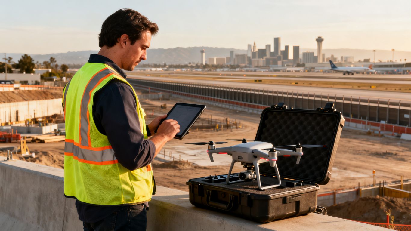 Drone planning map near San Jose airport