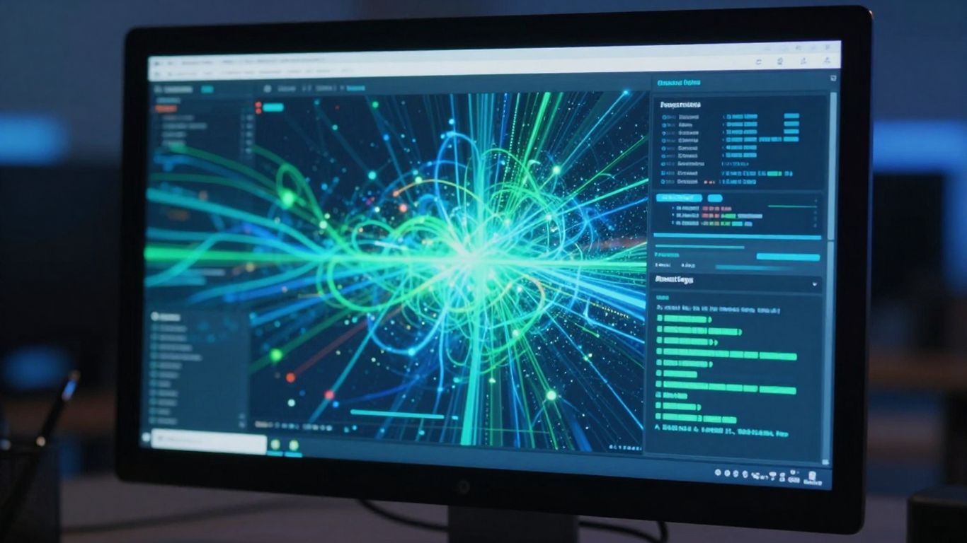 Webull desktop platform interface on a monitor.