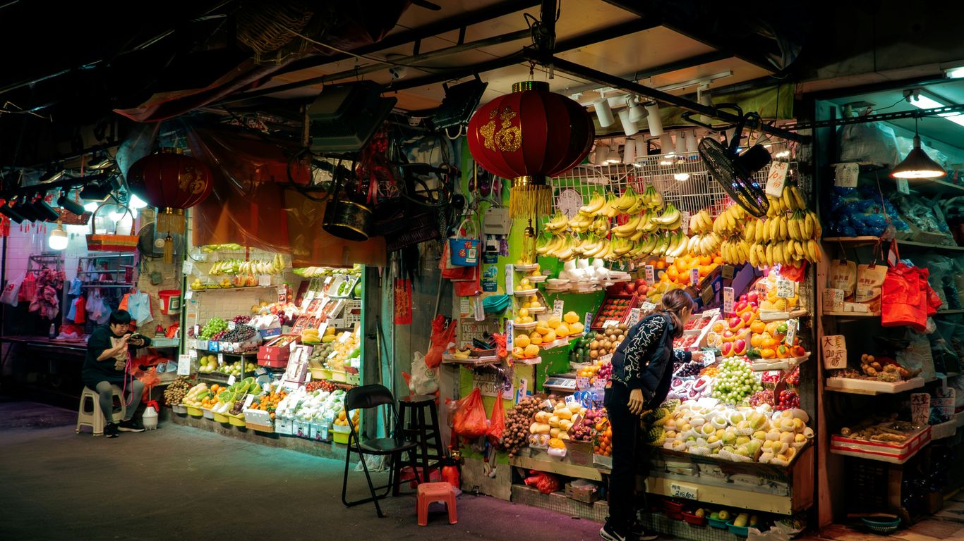 Traditional hawker stall with steam and spices