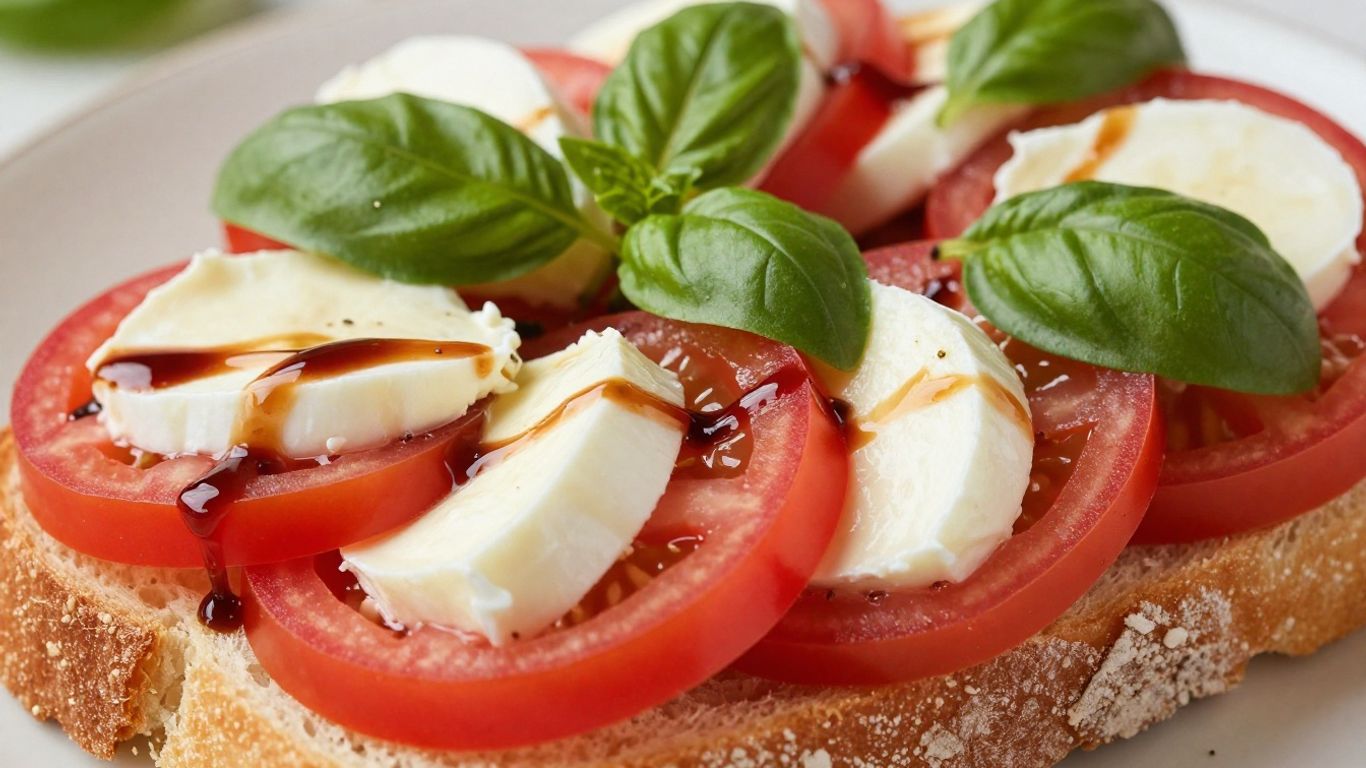 Caprese sandwich with fresh tomatoes, mozzarella, and basil.