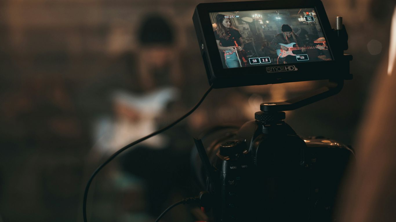 Camera and microphone ready for training production