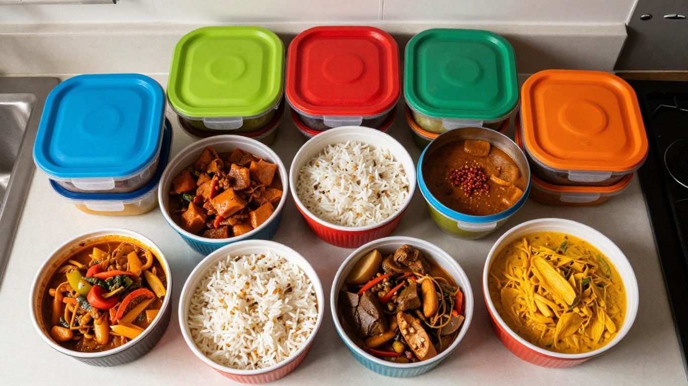 Frozen Indian tiffin meals ready for students