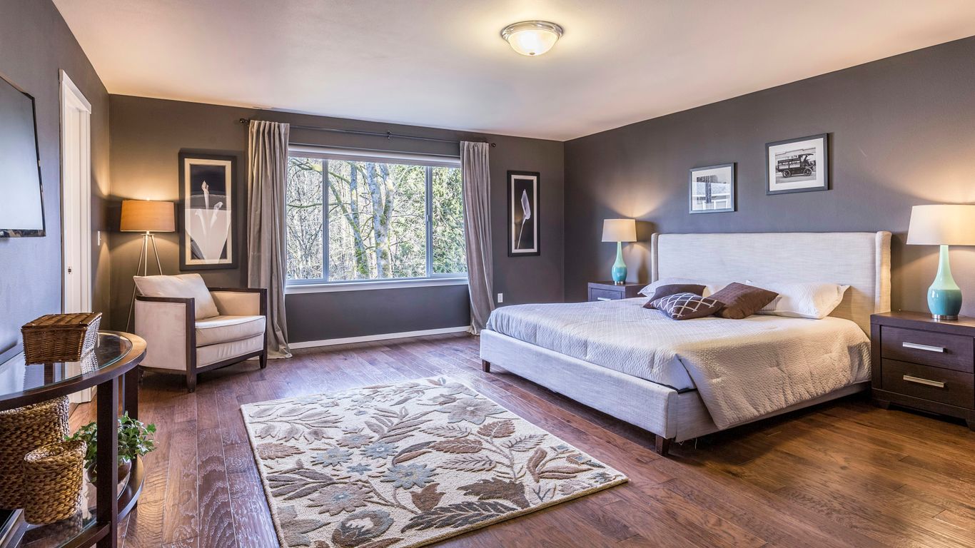 Soft plush carpet textures in a bedroom