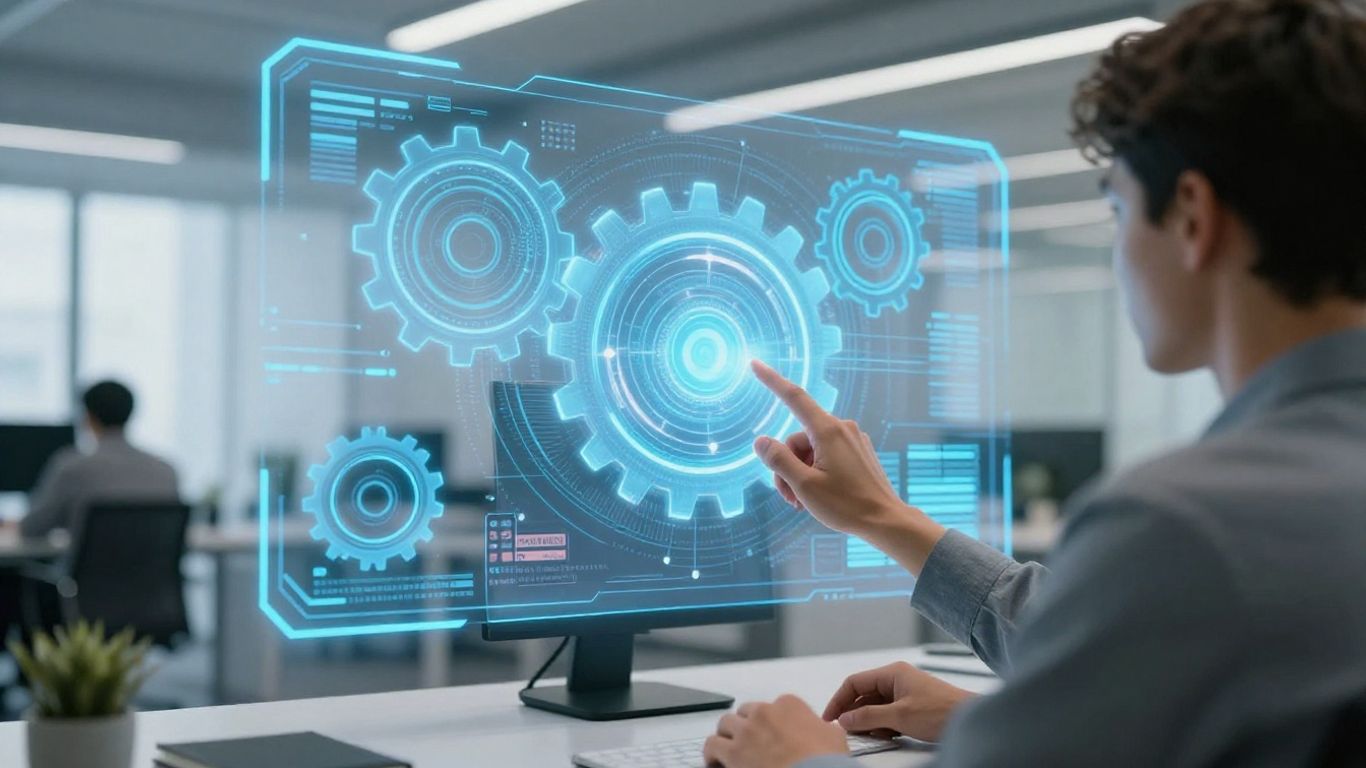 Personne utilisant une IA pour automatiser des tâches quotidiennes
