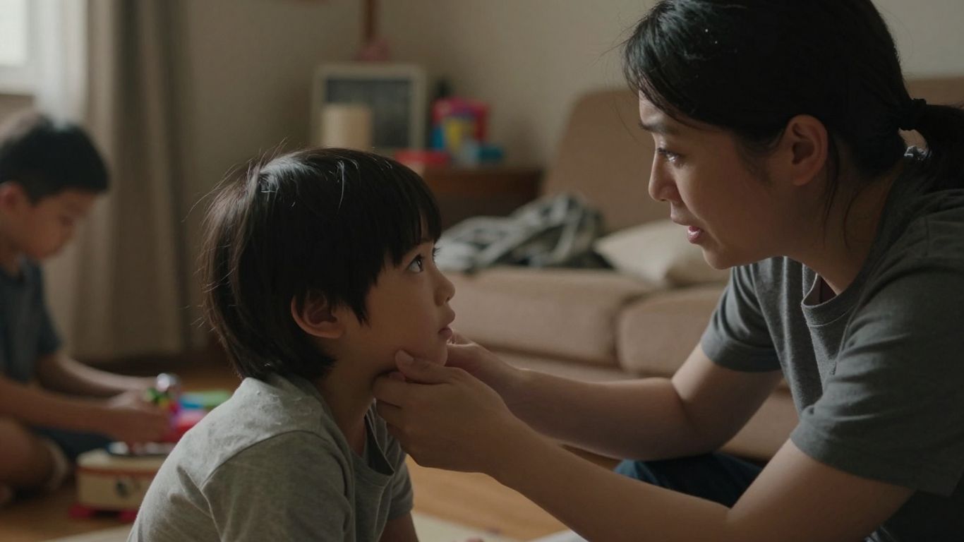 Parent guiding a strong-willed child with patience.